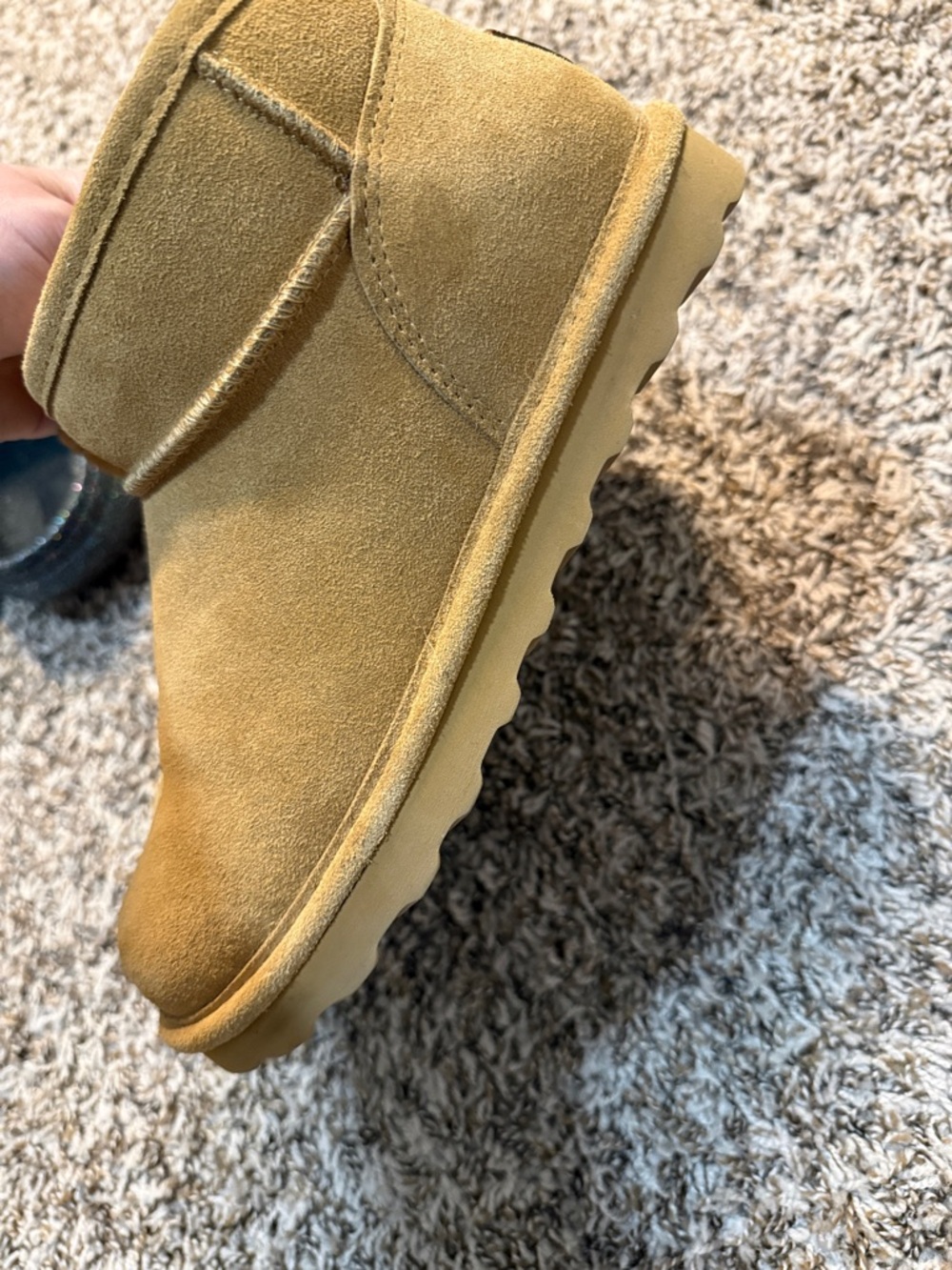 Chestnut Suede Cozy Short Boot